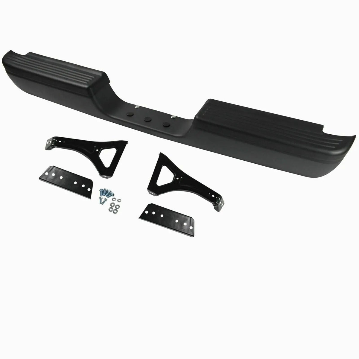 Black Steel Rear Step Bumper Assembly for 94-2002 Dodge RAM 1500 2500